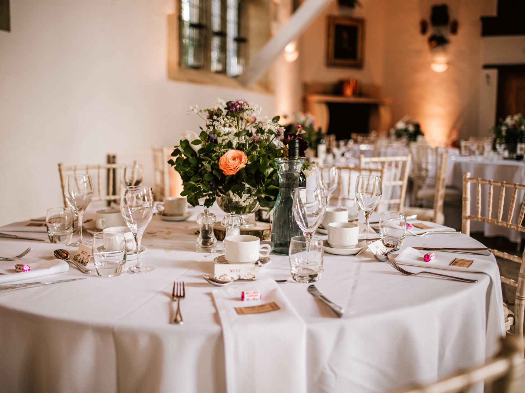 The Castle Coach House can host Wedding Breakfasts and post dinner parties